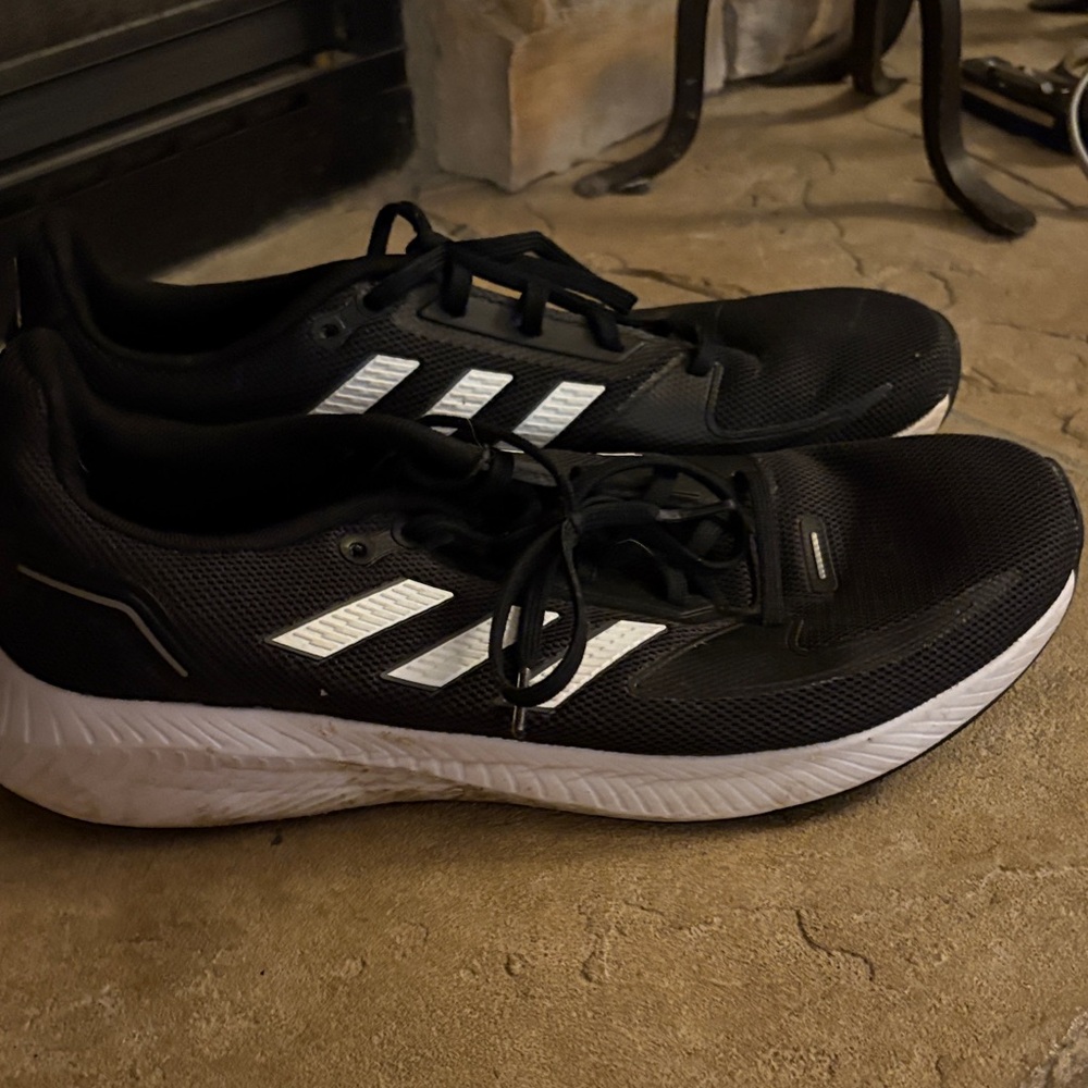 Adidas Black and White Athletic Sneakers